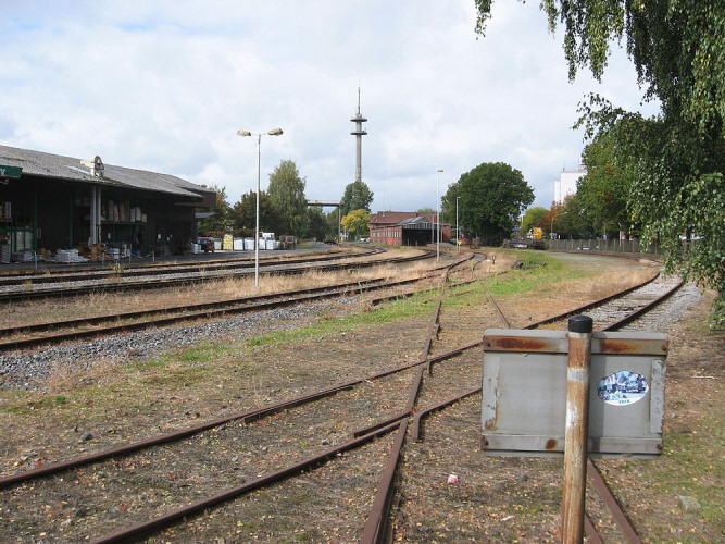Bahnhof Nordhorn Blickrichtung Norden im Jahr 2007